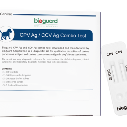 Bioguard CPV Ag/CCV Ag Combo Test Parvovirüs, Koronavirüs Köpek Hızlı Test Kiti