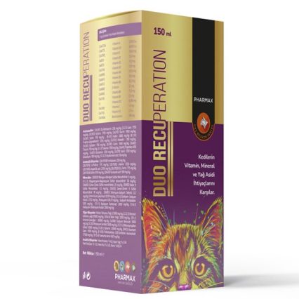Pharmax Duo Recuperation Vitamin, Mineral ve Yağ Asiti Kedi Ek Besin Takviyesi 150 ML